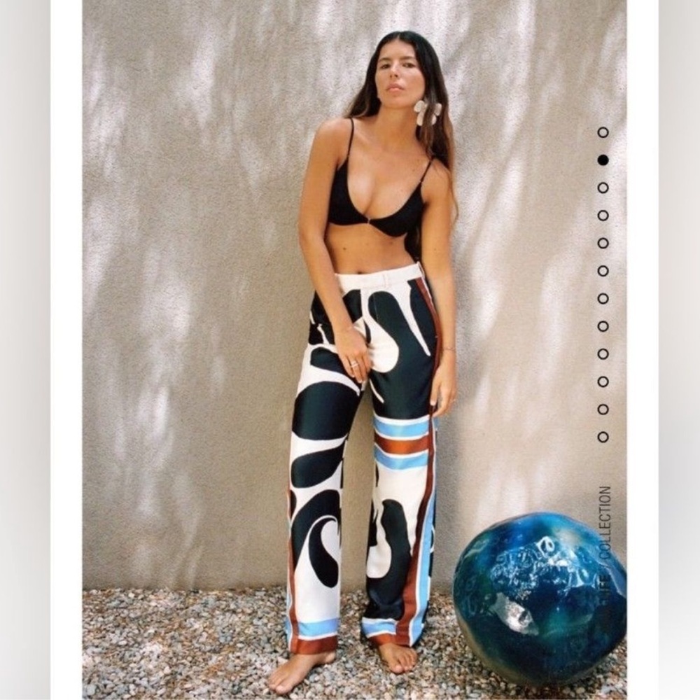 Zara Print Palazzo Pants